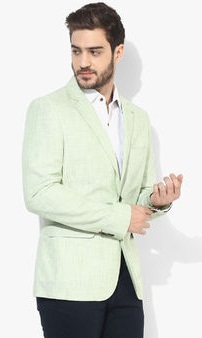 Miesten Louis Philippe Sports Green Solid Blazer -takki
