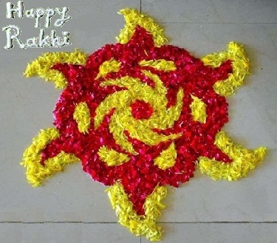 Marigold Flower Design στο Raksha bandhan