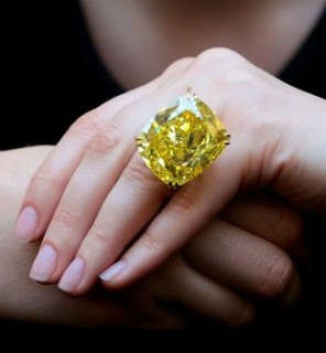 Σπάνιο κίτρινο διαμάντι μεγάλο διαμαντένιο δαχτυλίδι