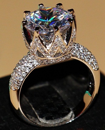 8 καρατίων πασιέντζα Diamond Crown Ring