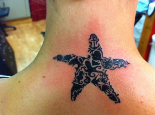 Meritähti Sea Tattoo Design