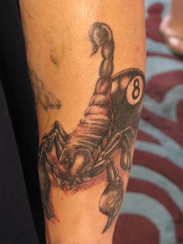 Scorpion Eight Ball Tattoo -mallit