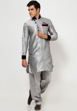 Πυτζάμα Grey Slim Fit Kurta