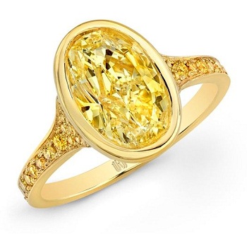 Κίτρινο διαμαντένιο δαχτυλίδι σε χρυσό