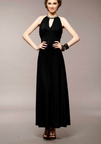 Μαύρο φόρεμα από πολυεστέρα