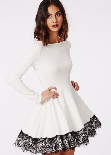 Απλό με Lace Applique Holiday Dress