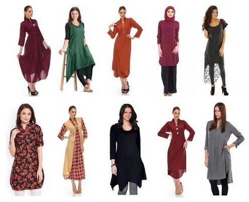 Κομψές μακριές μπλούζες χιτώνα για γυναίκες στην Ινδία