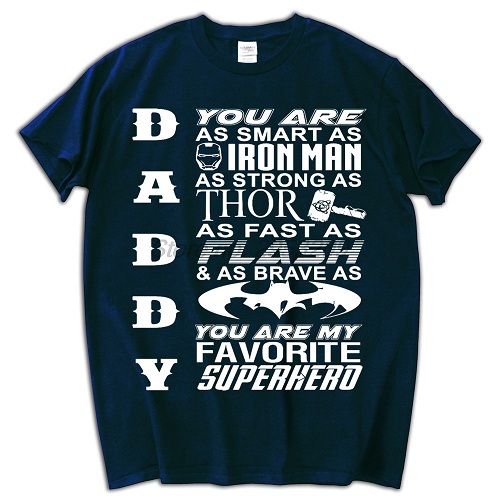 Daddy Superhero T-paita