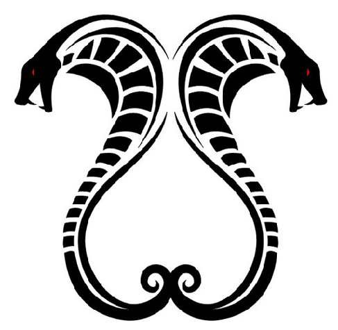 Yksinkertainen Cobra Casual Tattoo -suunnittelu