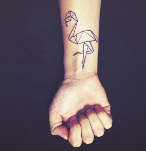 Yksinkertaiset Flamingo -tatuointimallit