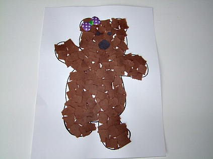 Mosaic Craft Teddy Bear