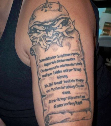 Picture Scroll -tatuoinnit käsivarteen