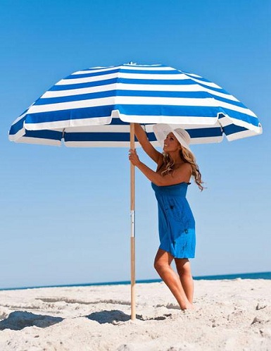 Strong Wood Poles Beach Umbrella