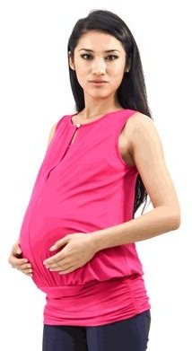 Εννέα χιτώνας εγκυμοσύνης σε χρώμα Fuschia