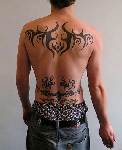 Lower Back Tribal Tattoo
