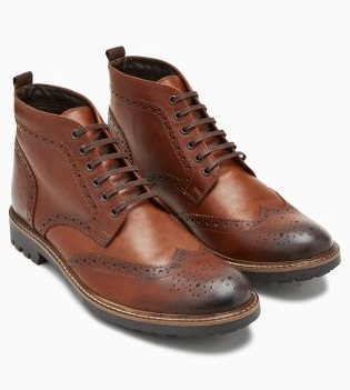 Lace Up Style Tan Brogue