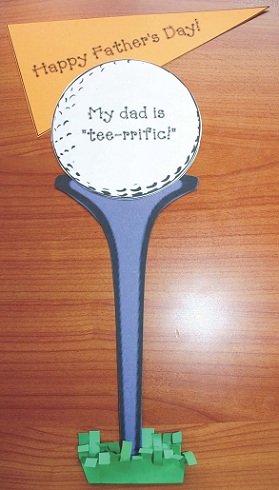 Κάρτα για την ημέρα του πατέρα του δέντρου γκολφ