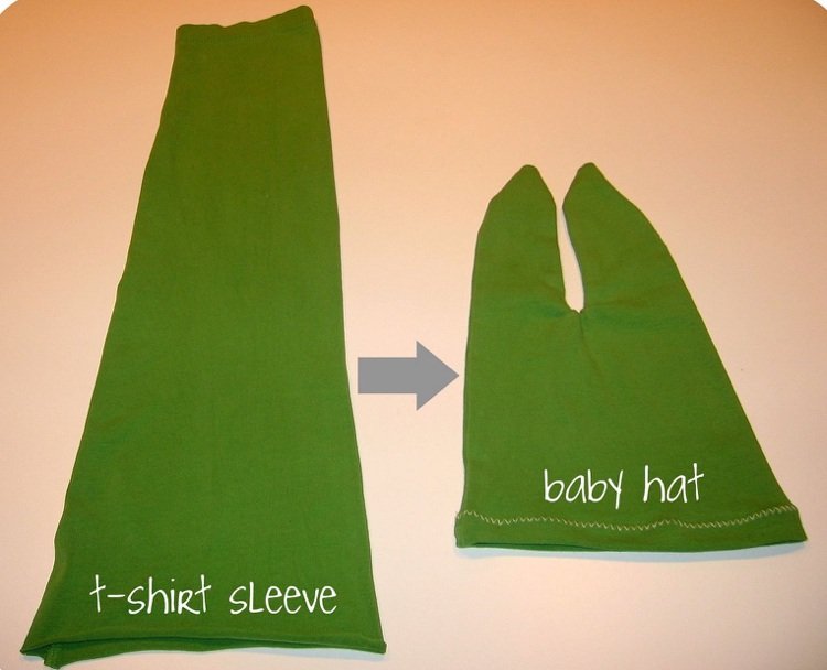upcycling-kläder-idéer-t-shirts-barn-hatt-jersey-instruktioner