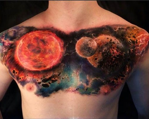 Τατουάζ στο στήθος Galaxy