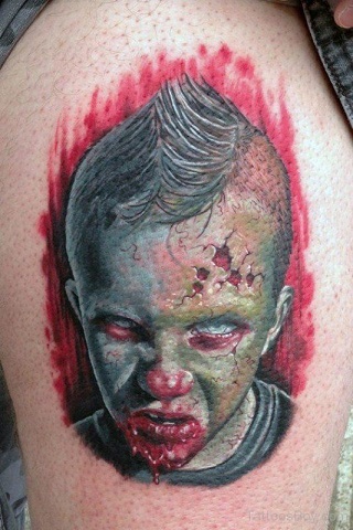 Θαυμάσιο σχέδιο τατουάζ Zombie