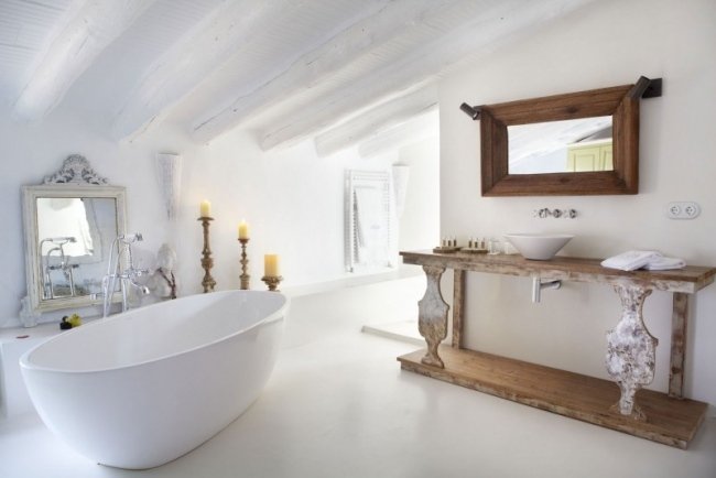 badrumsidéer moderna badkar rustika badrumsmöbler trä