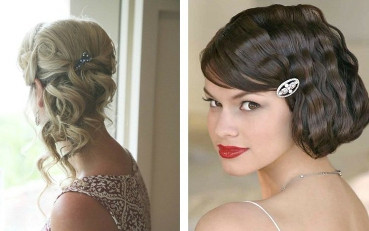 vågor retro updo lockar balklås