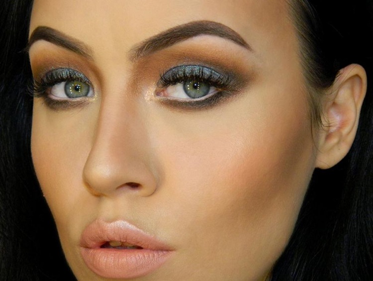 Prom-make-up-blå-ögon-instruktioner-steg-för-steg