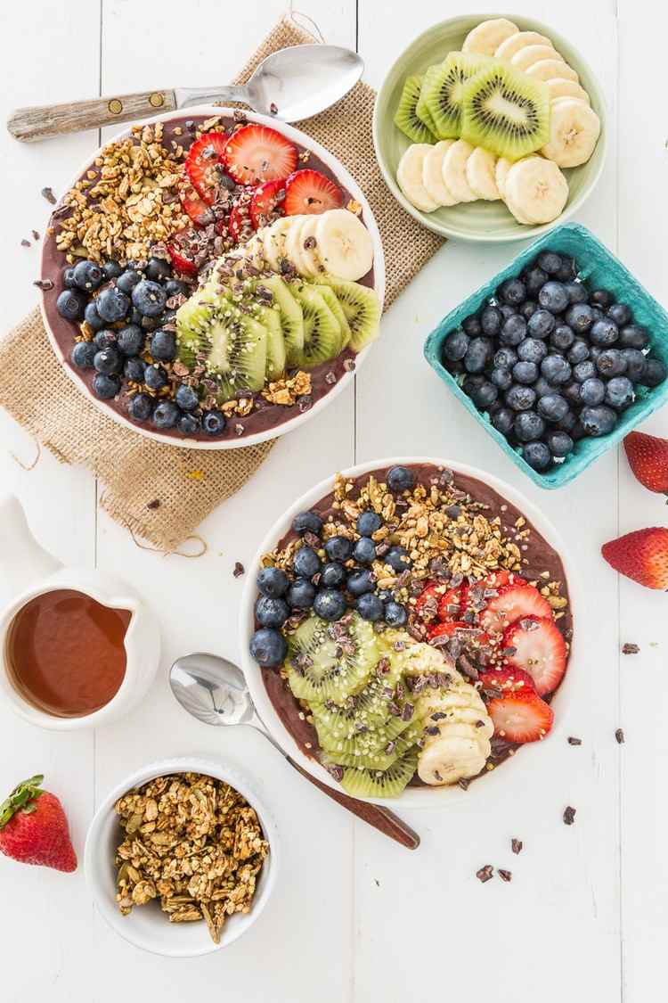 Acai Bowl Recept Spannmål Ersätter Superfoods List Frukost för viktminskningsrecept