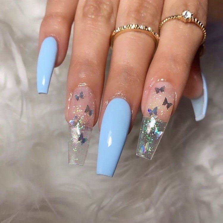 Jelly Nails Nail Designs Nail Trends Akryl naglar Sommaren 2020 Butterfly Nails