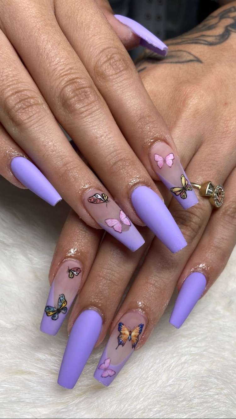 Jelly Nails Trend Akryl naglar Sommaren 2020 Butterfly Nails Nail Design