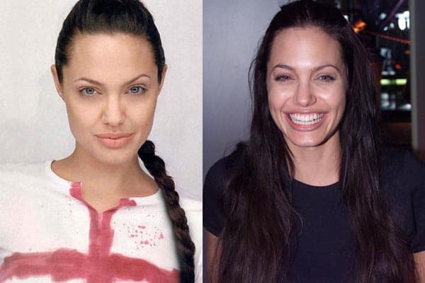 Kuumimmat julkkikset ilman meikkiä Angelina Jolie