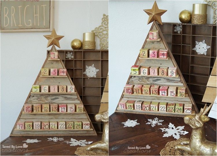 Tinker adventskalender gjord av trä-vik-dina-egna-jul-träd-pappers-lådor