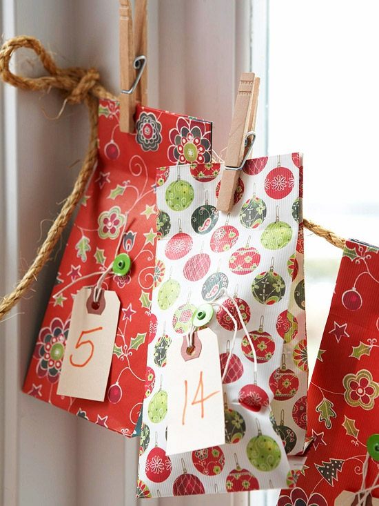 Advent season craft ideas klädstreck klädnypa