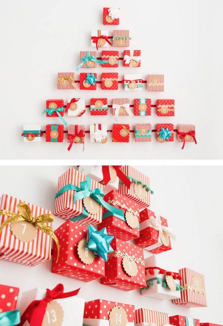 advent-kalender-tinker-jul-träd-present-box-vägg