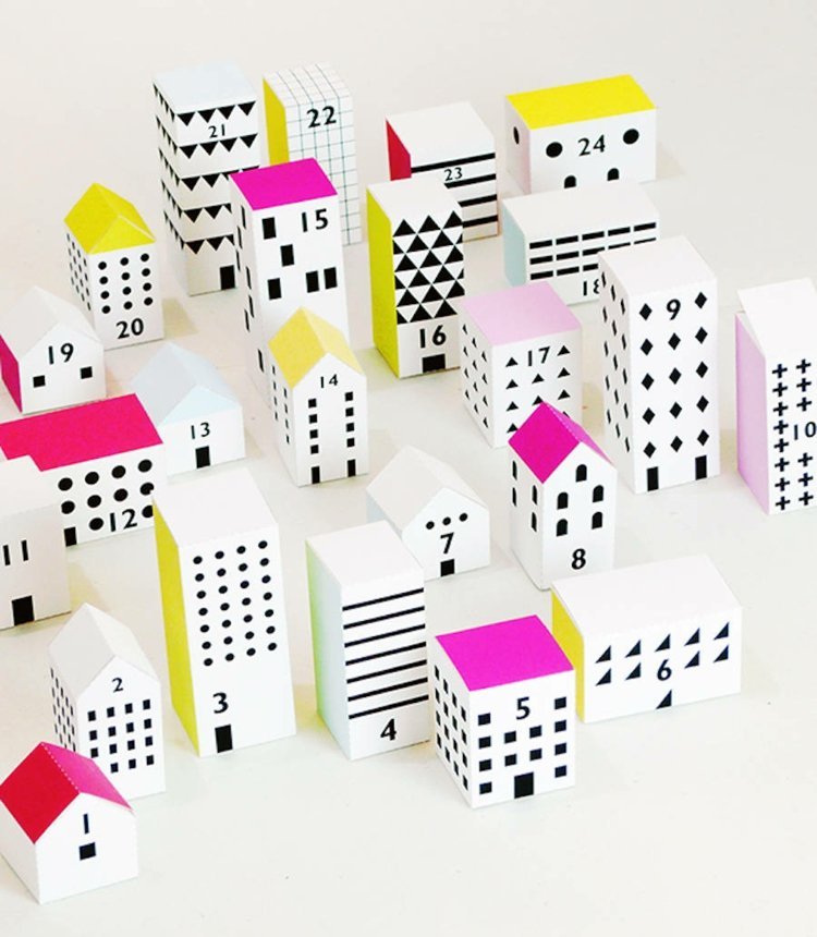 advent-kalender-tinker-modern-idé-hus-färgglada-geoemtrisch