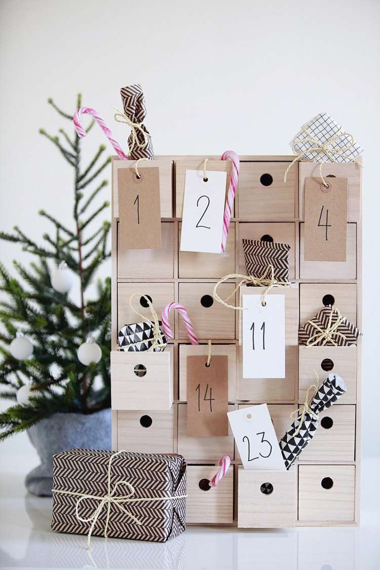 tinker adventskalender själv trälådor dekoration