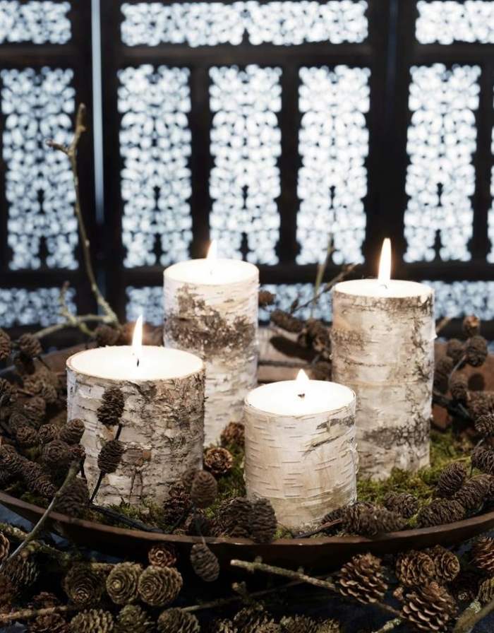 enkla-advent-arrangemang-vit-grå-billiga-idéer-att-göra-det-själv-rustikt-utseende