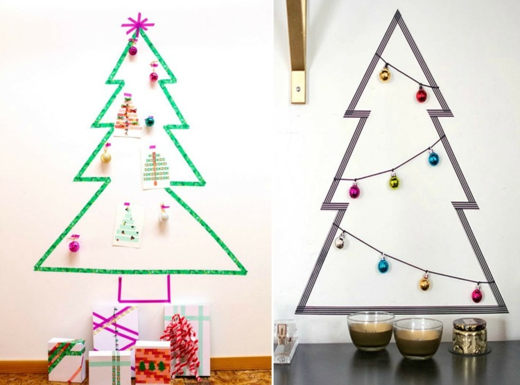 dekoration jul trend washi tejp julgran vägg dekoration förslag