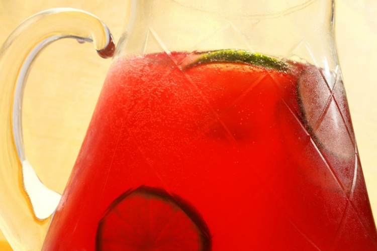 Recept som serverar läsk granatäpple citroner