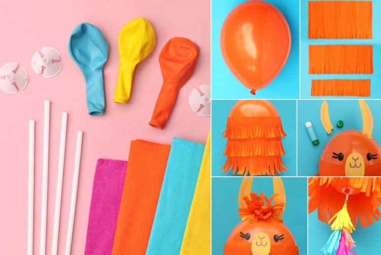 Cool idé för fester - förvandla ballonger till alpackor