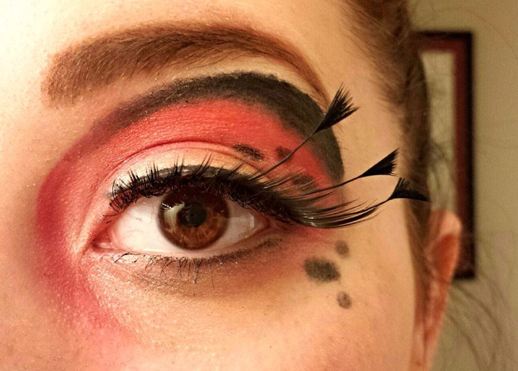 Eye make-up nyckelpiga karneval konstgjorda ögonfransar