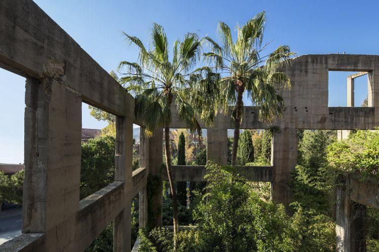 förvandla gamla fabrik hisnande hus huvudkontor arkitektur projekt väggar exponerade betong växter trädgård