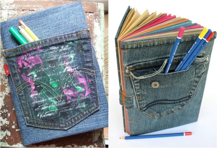 gamla jeans-återvinnings-tinker-bok-omslag-väska