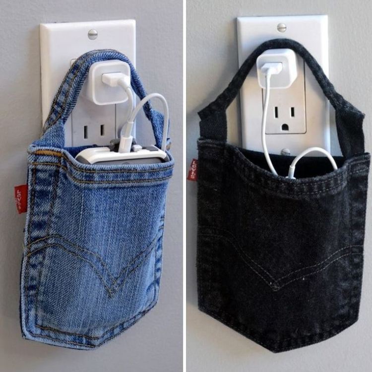 gamla jeans-återvinnings-tinker-väska-iphone-lock-hängande