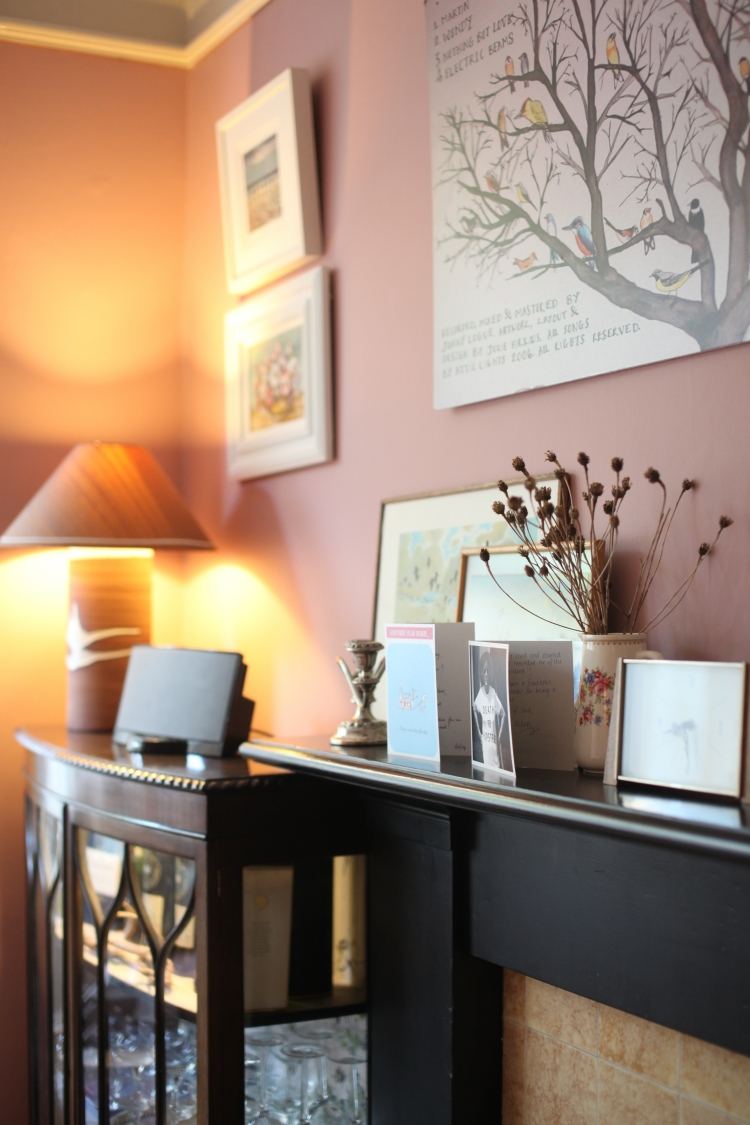 skumma-rosa-vägg-färg-konsol-bord-svart-dekoration-vas-bild-kort