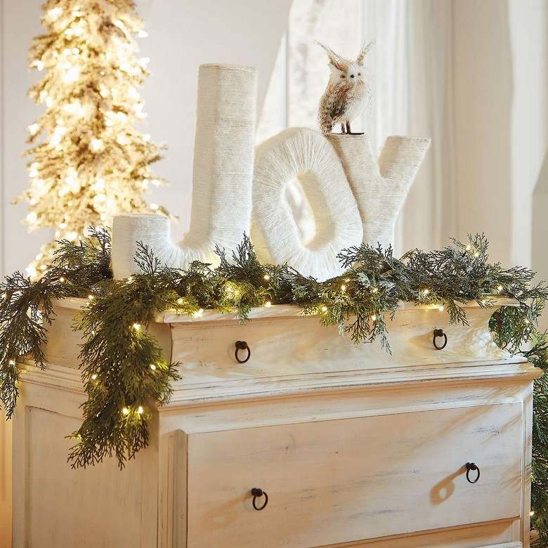 amerikansk-jul-dekoration-brev-tråd-wrap-fairy-lampor