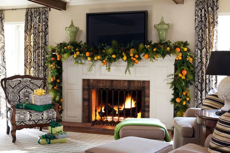 amerikansk-jul-dekoration-natur-material-idéer-apelsiner