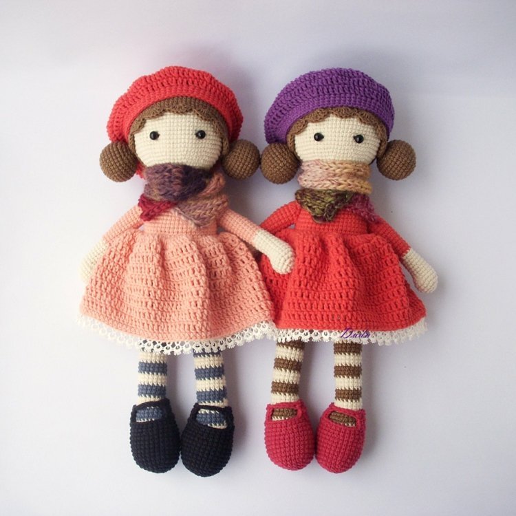 Amigurumi virkade dock-klänning-instruktioner-stickning-avancerat