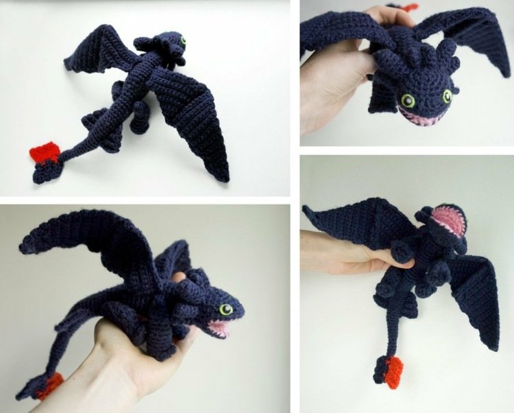 amigurumi-virkade-drake-svart-seriefigurer-barn