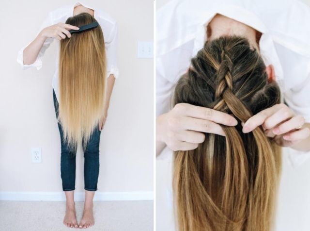 Mycket flätad bulle-DIY-bilder-instruktioner-trend frisyrer